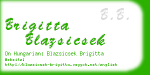 brigitta blazsicsek business card